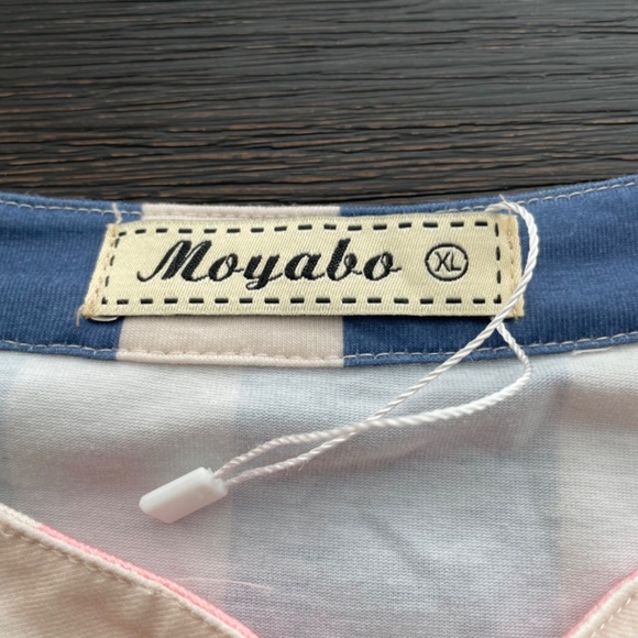 MOYABO Size XL 1/4 Zip Tab Collar Tunic Long Sleeve Roll Tab Cuff NEW - Picture 3 of 6